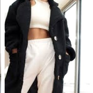 🔥🔥Woman’s PrettyLittleThing Borg Longline Coat